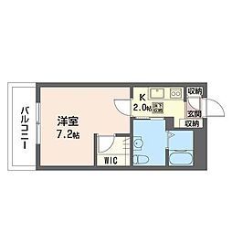 パークサイドテラス石神井 1Kの間取図画像