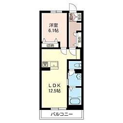 エヌ・ガーデン 1LDKの間取図画像