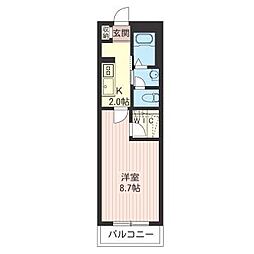 パークサイドテラス石神井 1Kの間取図画像