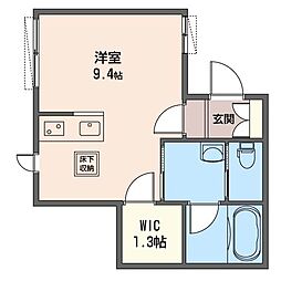 4-flats代々木上原 ワンルームの間取図画像