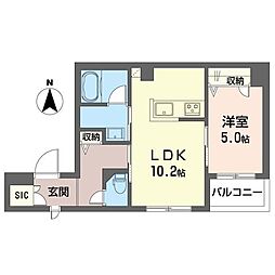 フェリーチェ 世田谷 1LDKの間取図画像