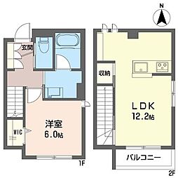 フィオーレ 世田谷 1LDKの間取図画像