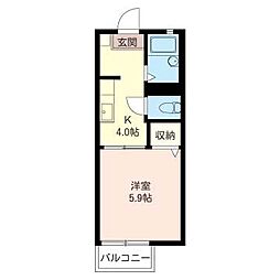 ディアス幡ヶ谷 1Kの間取図画像