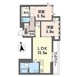 ALIVIO世田谷代田 2LDKの間取図画像
