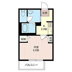 ファミールメゾン 1Kの間取図画像