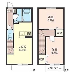 エクセレント・タイケイ2 2LDKの間取図画像