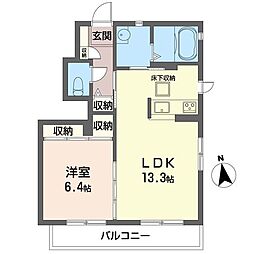 エスポワールSFB 1LDKの間取図画像