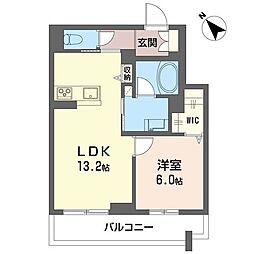 アベニールテラス浦和美園 1LDKの間取図画像