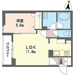 リージェンシー 1LDKの間取図画像