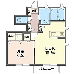 レジデンス　クロルセ　Ｃ 00101 1階1LDKの間取り