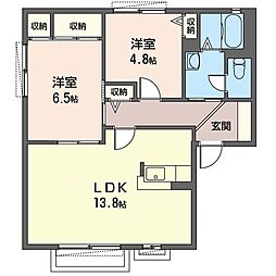 カーサグランデB 2LDKの間取図画像