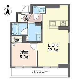 ソラールガーデン 1LDKの間取図画像