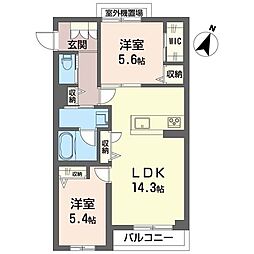 間取図画像 2LDK