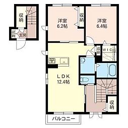 オルコンフォート2 2LDKの間取図画像