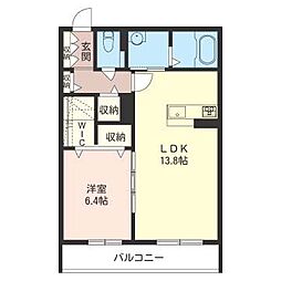 Fascino 1LDKの間取図画像