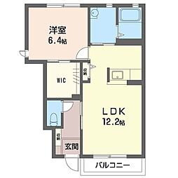 グランメールA 1LDKの間取図画像