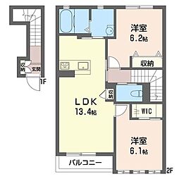マロニエC 2LDKの間取図画像