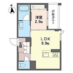 ルクス スティラ 1LDKの間取図画像
