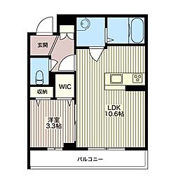 レフィシア 1LDKの間取図画像