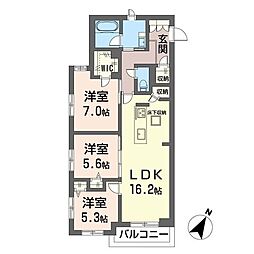 間取図画像 3LDK