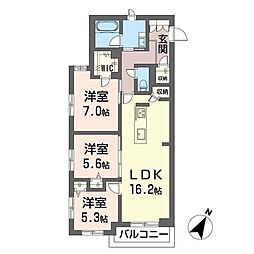 間取図画像 3LDK