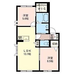 SubaruTownB 2LDKの間取図画像