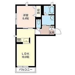 ソレイユ 1LDKの間取図画像