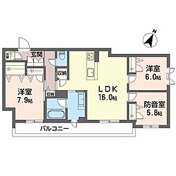 クオリスタ成田 3LDKの間取図画像