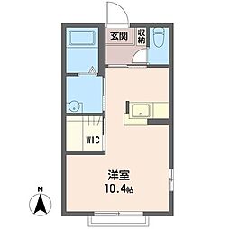 MayFairB ワンルームの間取図画像