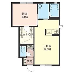 ソフィアＡ 00101 1階1LDKの間取り