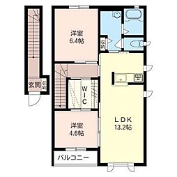 モデラード1 2LDKの間取図画像