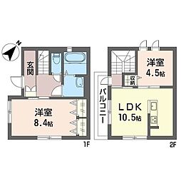 ケリア テラス 2LDKの間取図画像