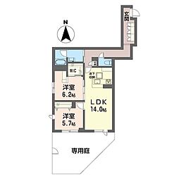 GrandeurZEN 2LDKの間取図画像