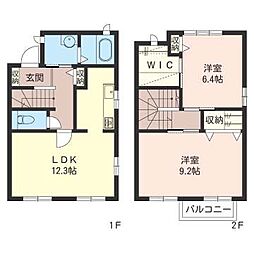 カクタス林 2LDKの間取図画像