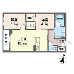 間取図画像 2LDK