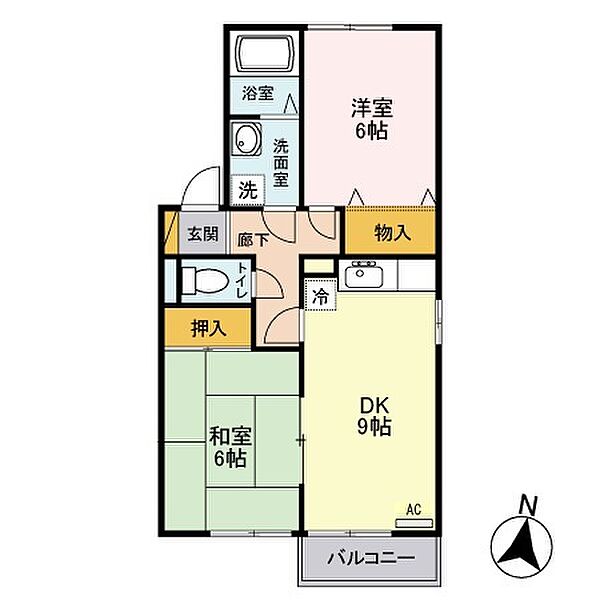 メゾン・メルヴェーユ　B 101｜群馬県佐波郡玉村町大字板井(賃貸アパート2LDK・1階・50.42㎡)の写真 その2