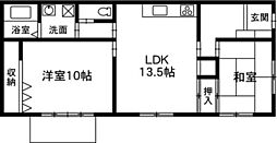 ウィステリアタウンハウス 1階2LDKの間取り