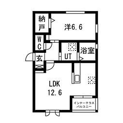 アトラス A 1LDKの間取図画像