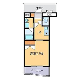ジュネス 1Kの間取図画像