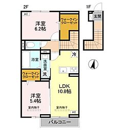 ベストオーシャン E 2LDKの間取図画像