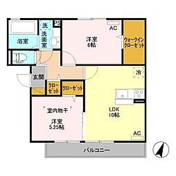 Sola'tioTAKASAKI 2LDKの間取図画像