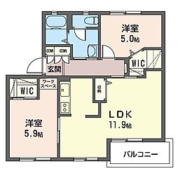 間取図画像 2LDK