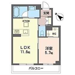 アンビハウス豊四季 1LDKの間取図画像