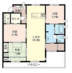 モナド小岩 3LDKの間取図画像