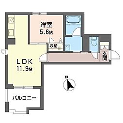 ベンディシオン市川 2LDKの間取図画像