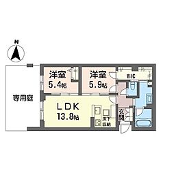 レフィシア 2LDKの間取図画像
