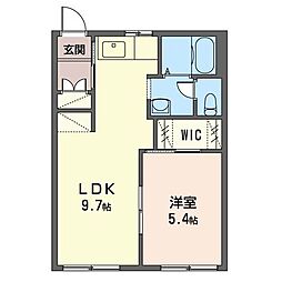 タウニィ・西新井A 1LDKの間取図画像