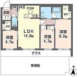 ラパン ド フォレ 3LDKの間取図画像