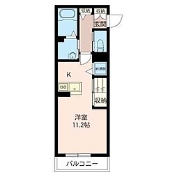 galleria ワンルームの間取図画像