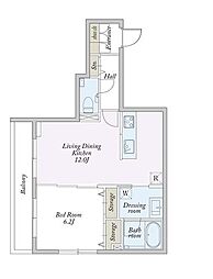 MaisonRelafort 1LDKの間取図画像